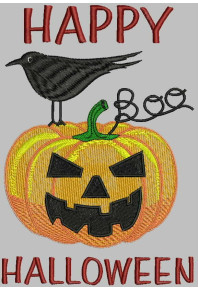 Dec100 - Halloween Boo Pumpkin 5 X 7 Garden Flag